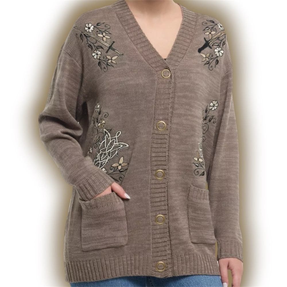 The Lord Of The Rings Floral Icons Cardigan (Size Junior Large)